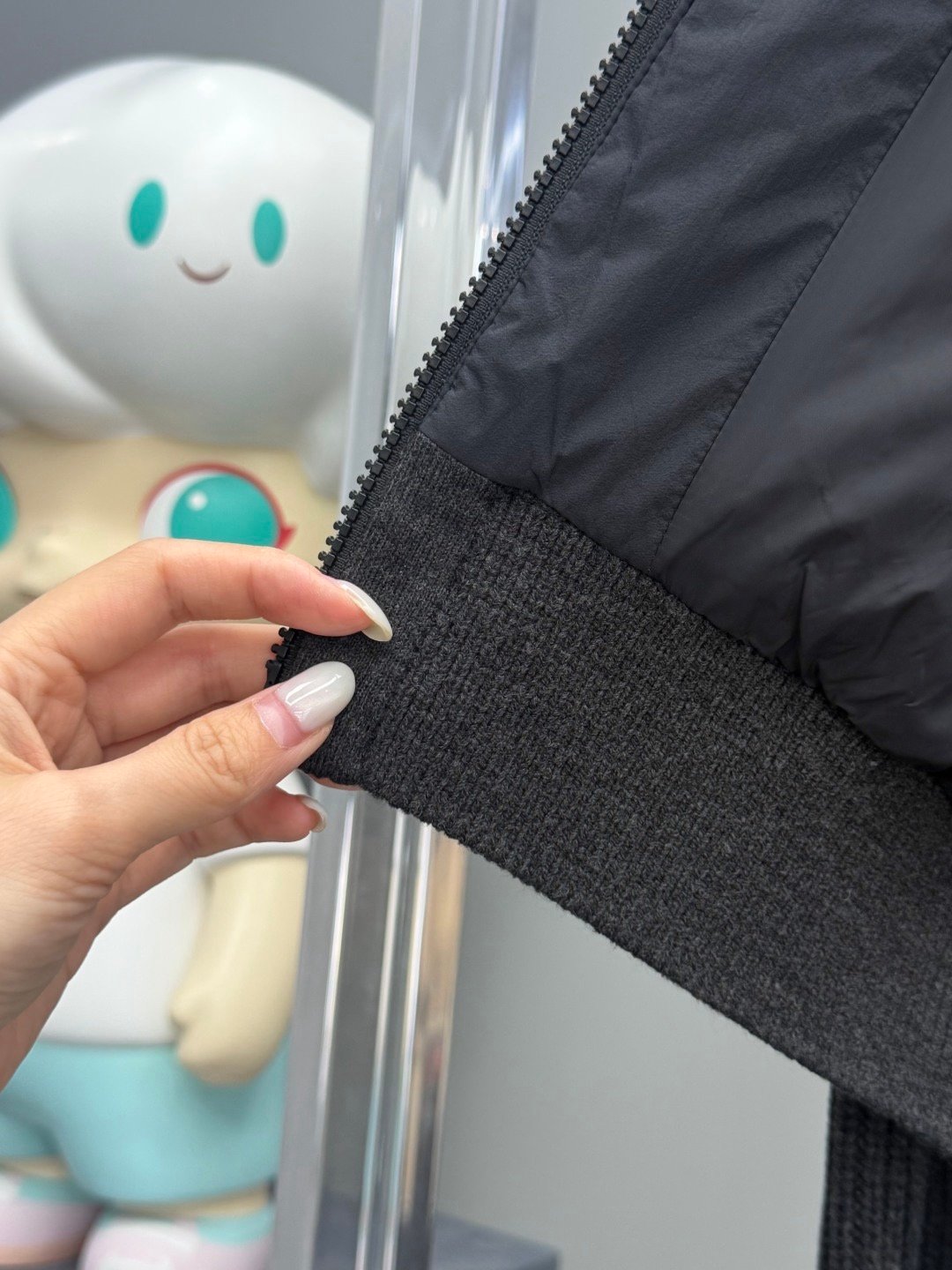 버버리 Check‑stitch 나일론 앤 울 패딩 - 이미지 5
