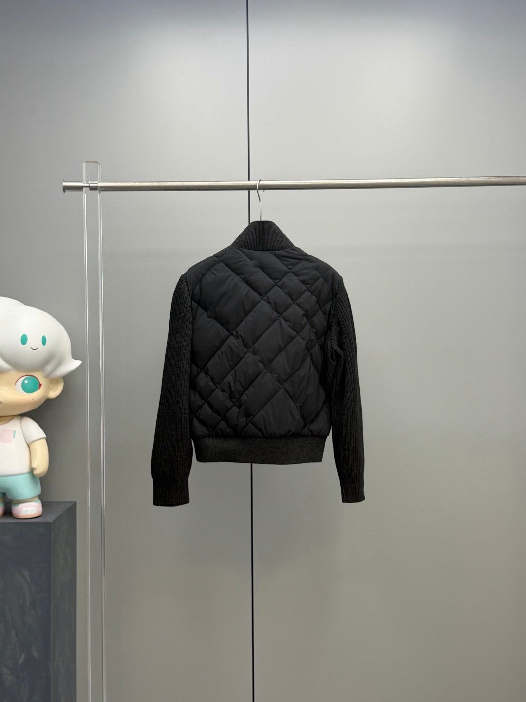 버버리 Check‑stitch 나일론 앤 울 패딩 - 이미지 9