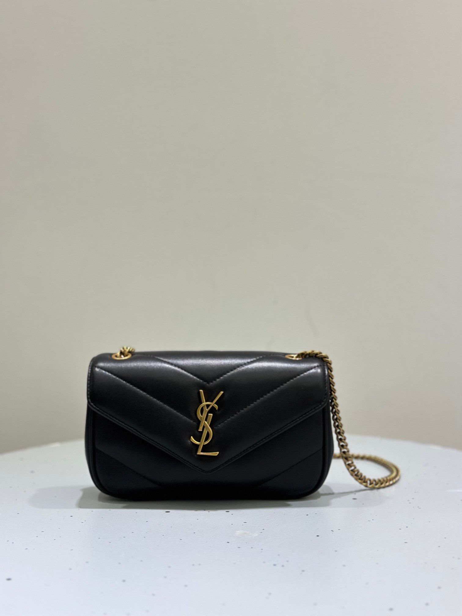 생로랑 루루 미니 램스킨 체인백